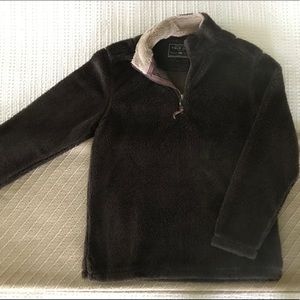 True Grit Pebble Pile Quarter Zip Pullover, Size S